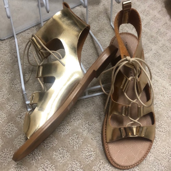 Chinese Laundry Shoes - Gold Lace Up Sandals Chinese Laundry SR 8.5 39